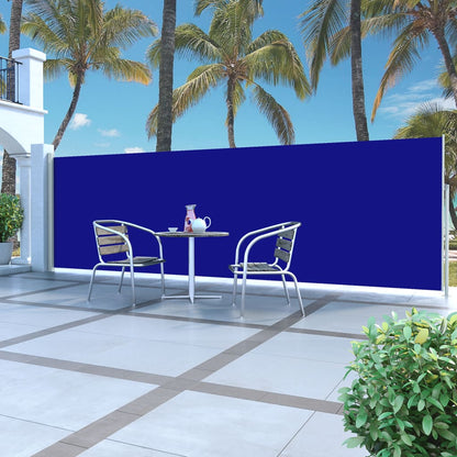 Tenda da Sole Laterale Retrattile 160 x 500 cm Blu - homemem39