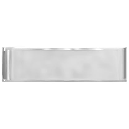 Lavandino con Foro per Rubinetto 48x37x13,5 cm Ceramica Argento - homemem39