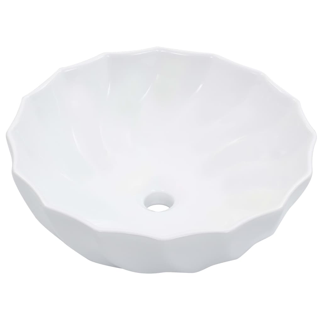 Lavandino 46x17 cm in Ceramica Bianco - homemem39