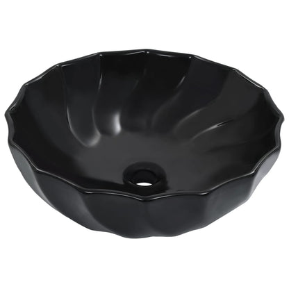 Lavandino 46x17 cm in Ceramica Nero - homemem39