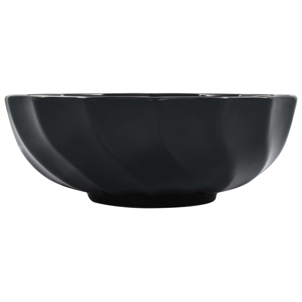 Lavandino 46x17 cm in Ceramica Nero - homemem39