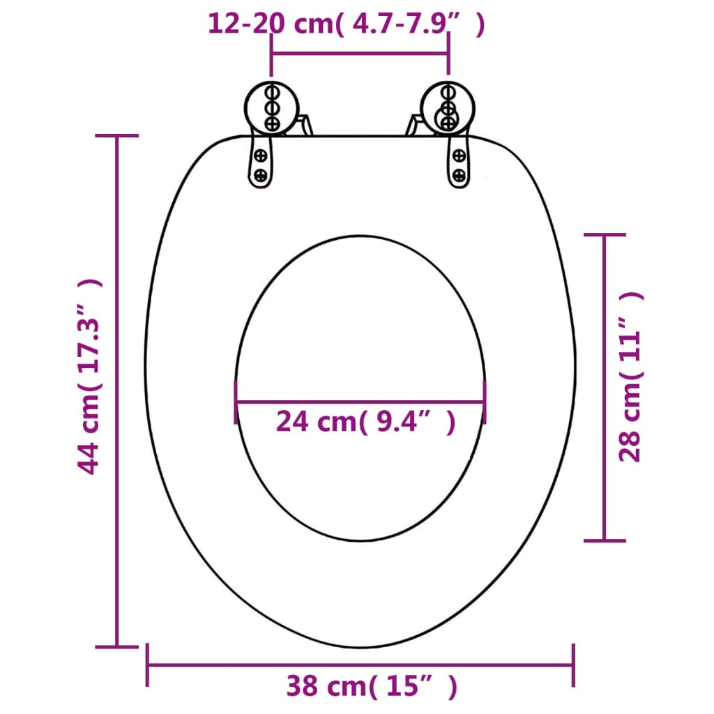 Tavoletta WC Coperchio Chiusura Morbida MDF Design a Pietre - homemem39