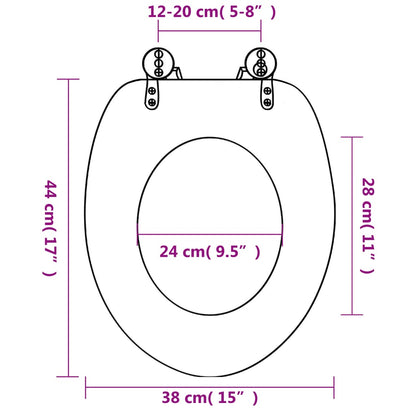 Tavoletta WC Coperchio Chiusura Morbida MDF Stella Marina - homemem39