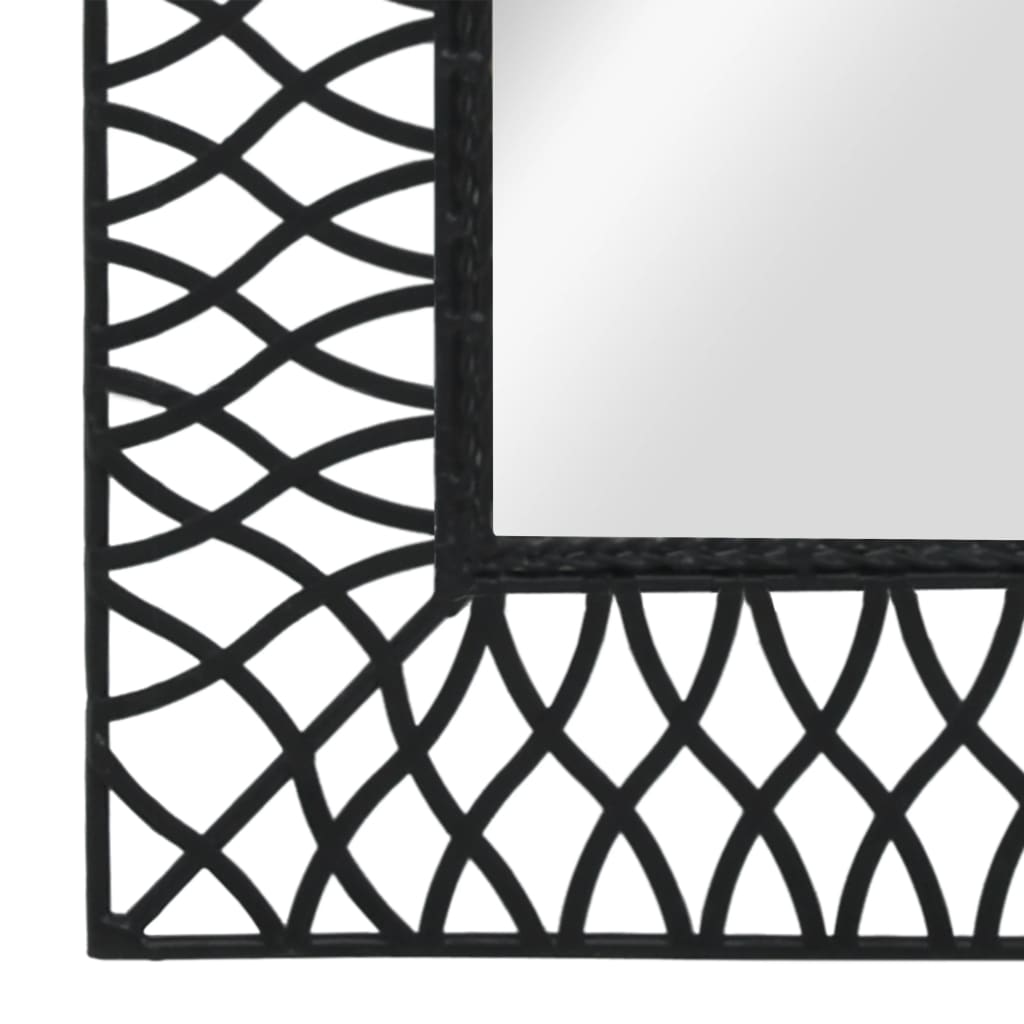 Specchio da Parete per Giardino ad Arco 50x80 cm Nero - homemem39