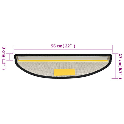 Tappetini per Scale 15 pz Antracite 56x17x3 cm - homemem39