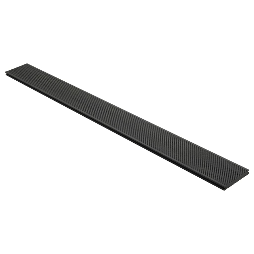 Pavimento per Esterni in WPC Pieno Accessori 10 m² 2,2 m Nero - homemem39