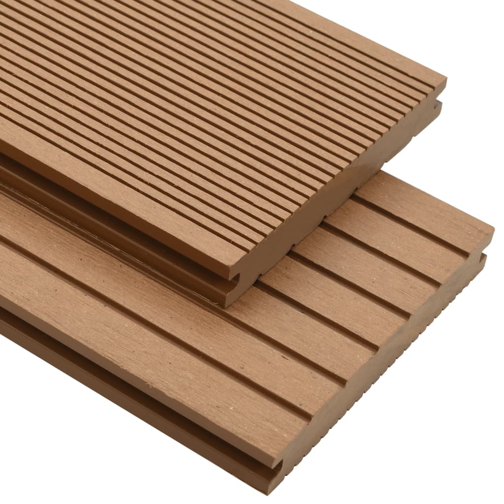 Pavimento per Esterni in WPC Pieno Accessori 10 m² 2,2 m Teak - homemem39