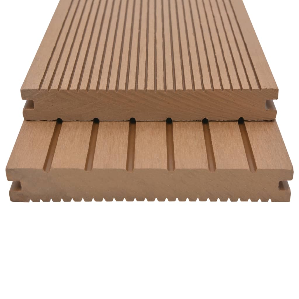 Pavimento per Esterni in WPC Pieno Accessori 10 m² 2,2 m Teak - homemem39