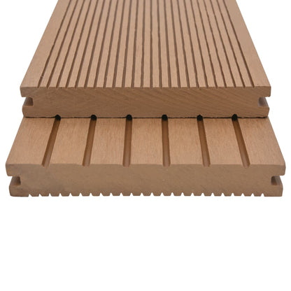 Pavimento per Esterni in WPC Pieno Accessori 16 m² 2,2 m Teak - homemem39