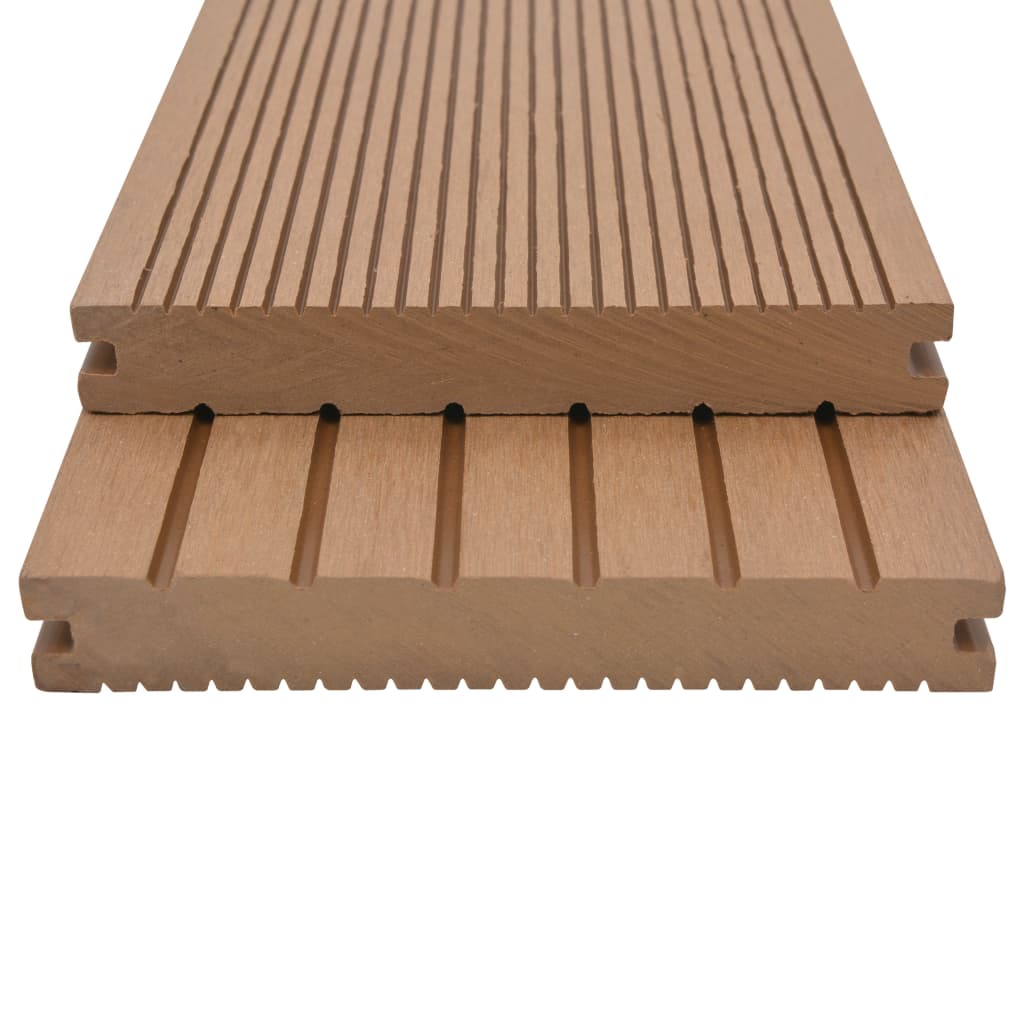 Pavimento per Esterni in WPC Pieno Accessori 20 m² 2,2 m Teak - homemem39