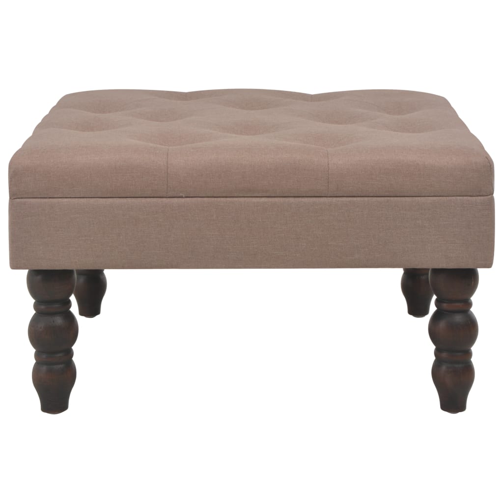 Sgabello Marrone 60x60x36 cm in Tessuto di Poliestere - homemem39