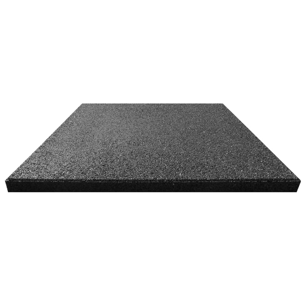 Piastrelle Anticaduta 6 pz in Gomma 50x50x3 cm Nero - homemem39