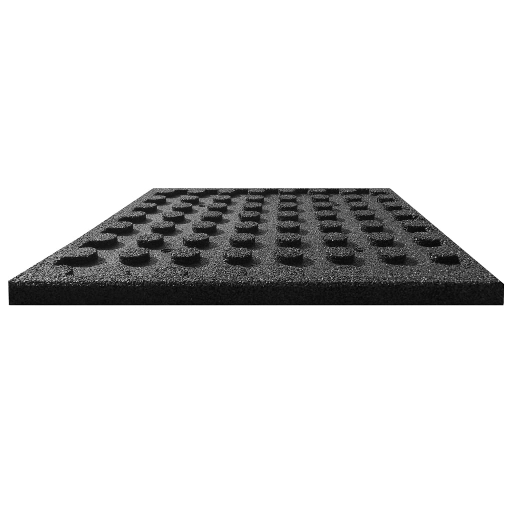 Piastrelle Anticaduta 6 pz in Gomma 50x50x3 cm Nero - homemem39