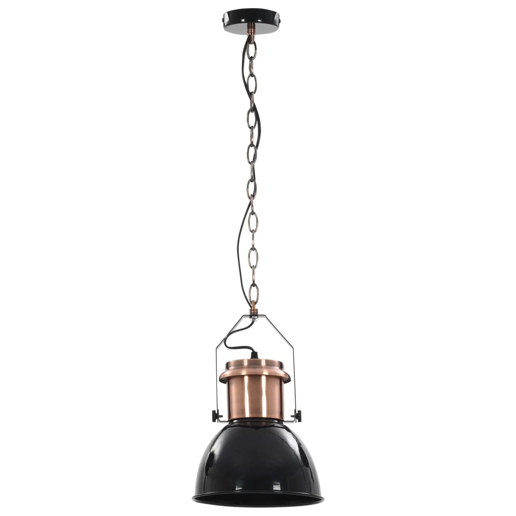 Lampade da Soffitto 2 pz Nero Tondo E27 - homemem39