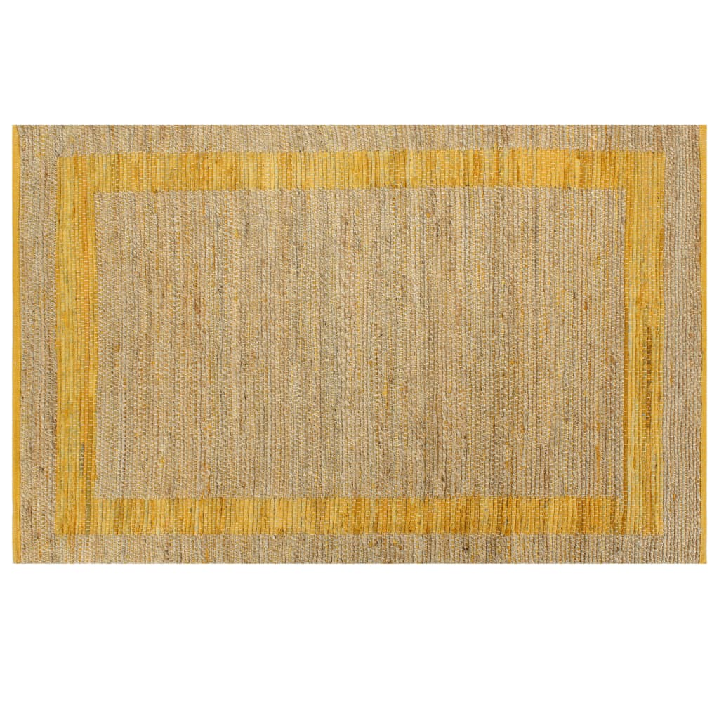 Tappeto Artigianale in Juta Giallo 160x230 cm - homemem39