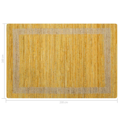 Tappeto Artigianale in Juta Giallo 160x230 cm - homemem39