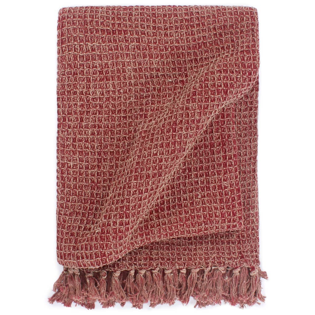 Copriletto in Cotone 125x150 cm Rosso Borgogna - homemem39