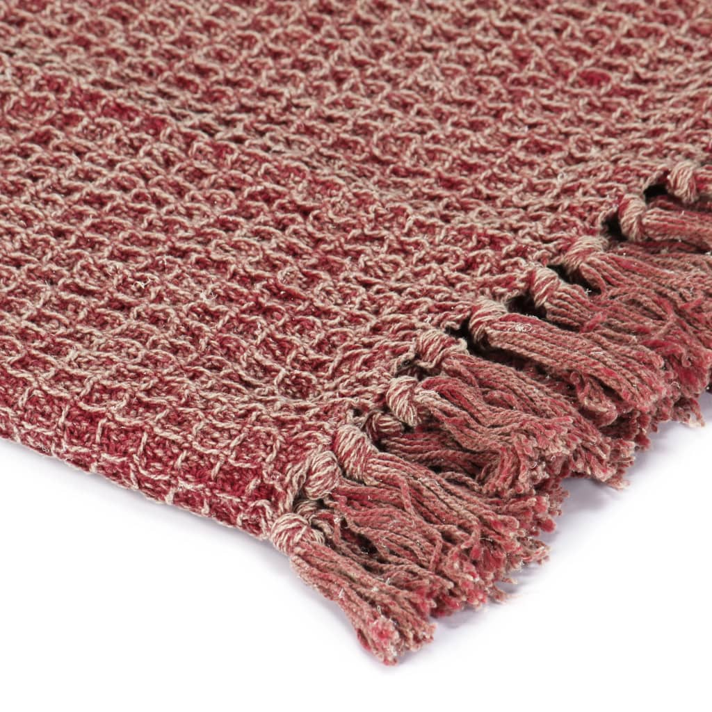 Copriletto in Cotone 125x150 cm Rosso Borgogna - homemem39