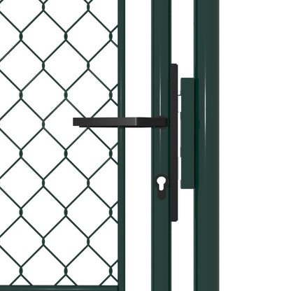 Cancello da Giardino in Acciaio 100x150 cm Verde - homemem39
