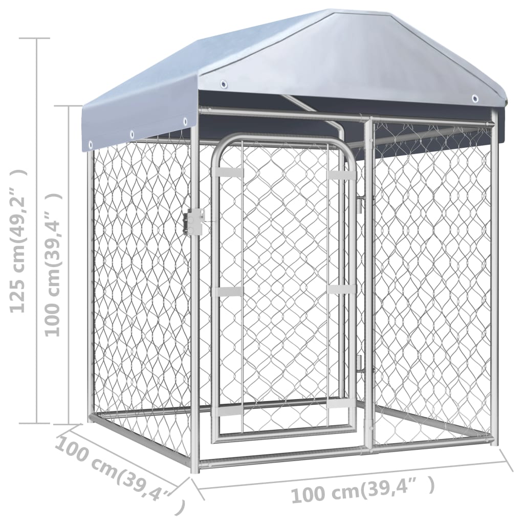 Canile da Esterno con Tetto 100x100x125 cm - homemem39