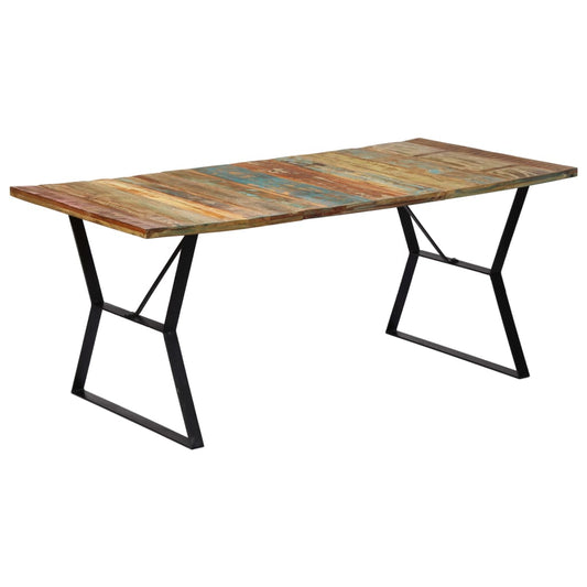 Tavolo da Pranzo 180x90x76 cm in Legno Massello di Recupero - homemem39