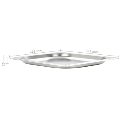 Contenitori Gastronorm 8 pz GN 1/2 20 mm in Acciaio Inox - homemem39