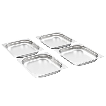 Contenitori Gastronorm 8 pz GN 1/2 40 mm in Acciaio Inox - homemem39