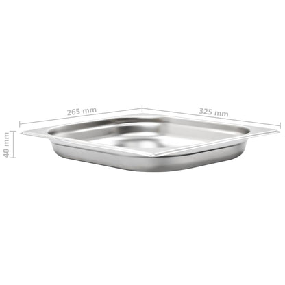 Contenitori Gastronorm 8 pz GN 1/2 40 mm in Acciaio Inox - homemem39