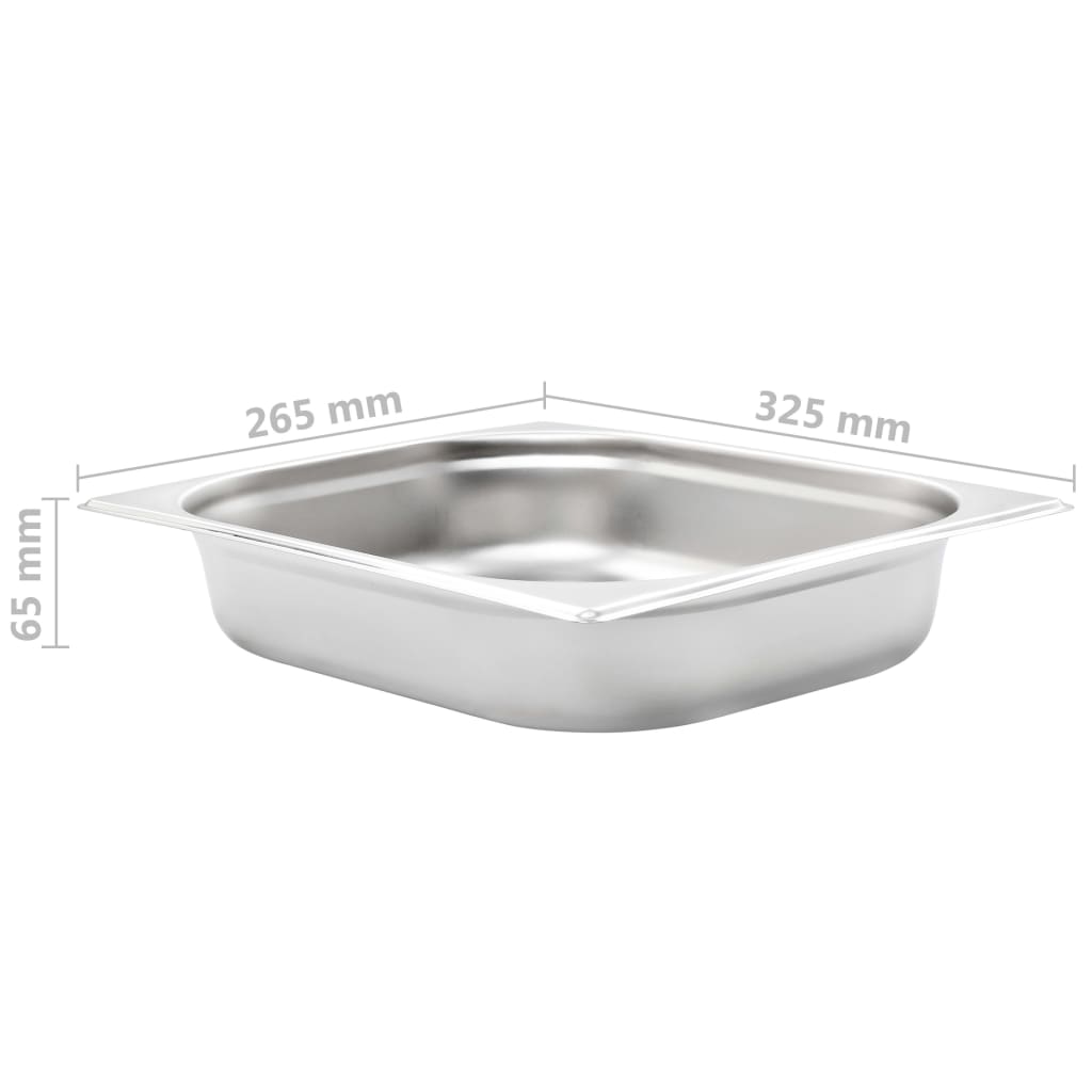 Contenitori Gastronorm 4 pz GN 1/2 65 mm in Acciaio Inox - homemem39