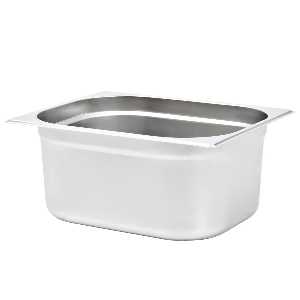 Contenitori Gastronorm 2 pz GN 1/2 150 mm in Acciaio Inox - homemem39