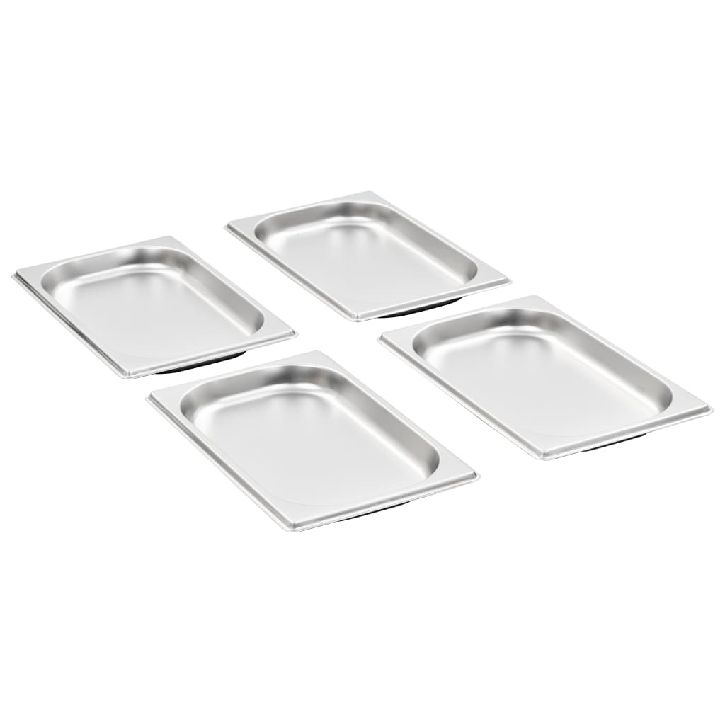 Contenitori Gastronorm 12 pz GN 1/4 20 mm in Acciaio Inox - homemem39