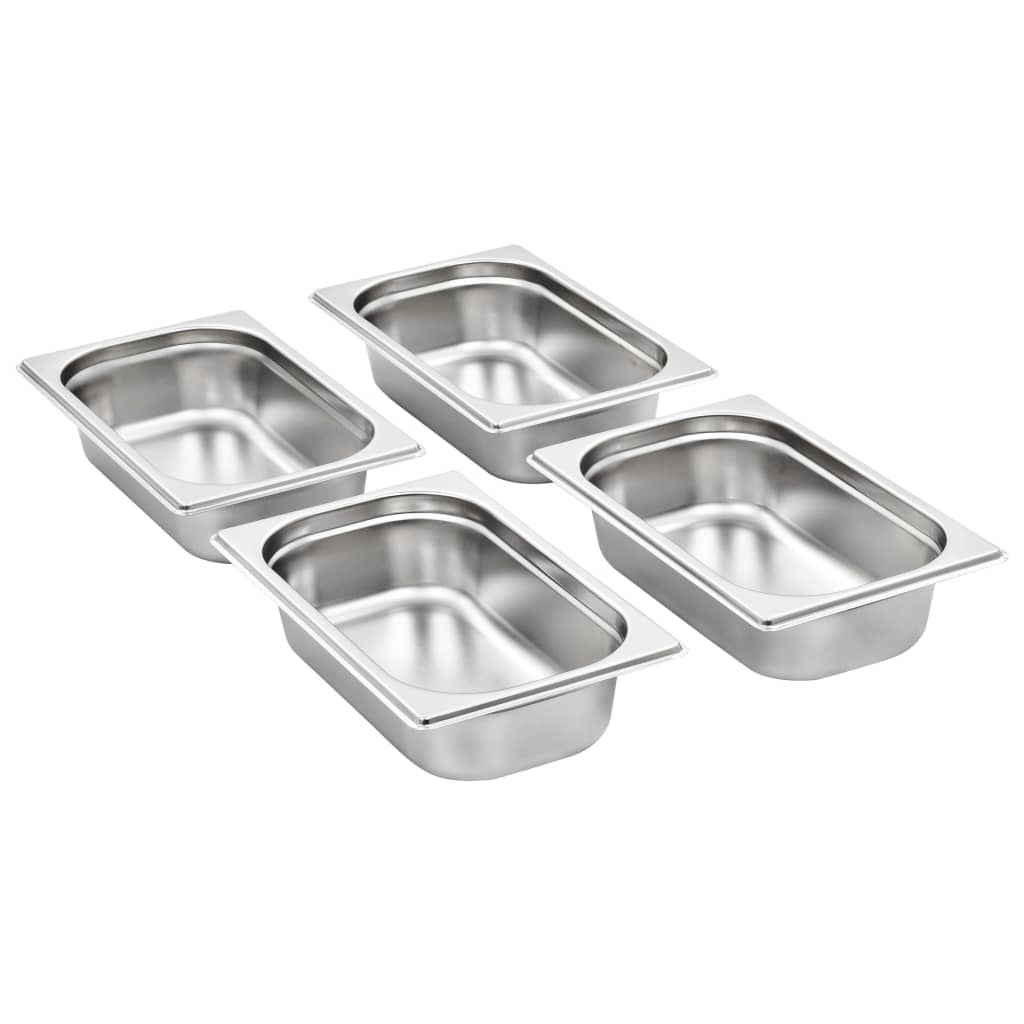 Contenitori Gastronorm 8 pz GN 1/4 65 mm in Acciaio Inox - homemem39