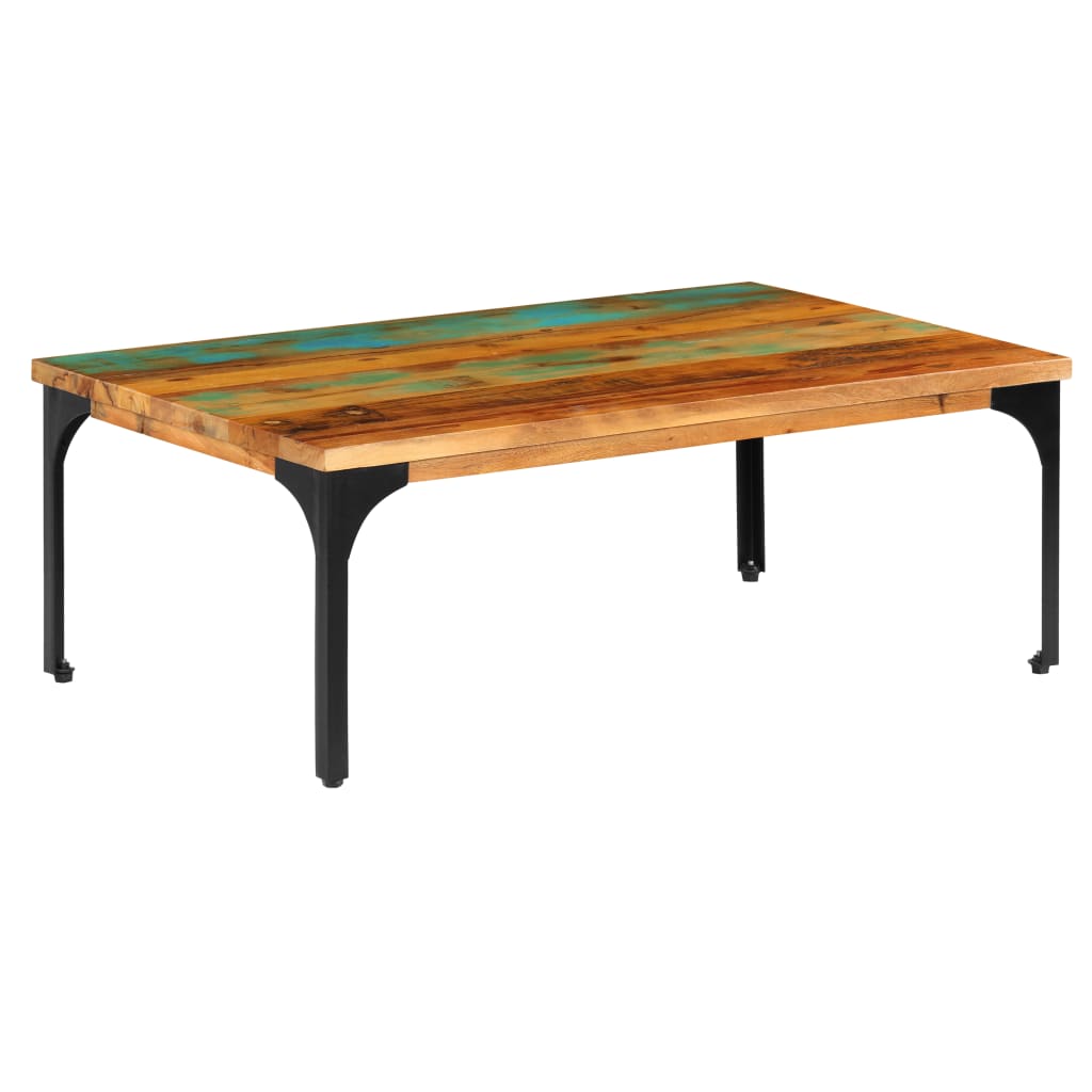 Tavolino da Caffè 100x60x35 cm Legno Massello di Recupero - homemem39