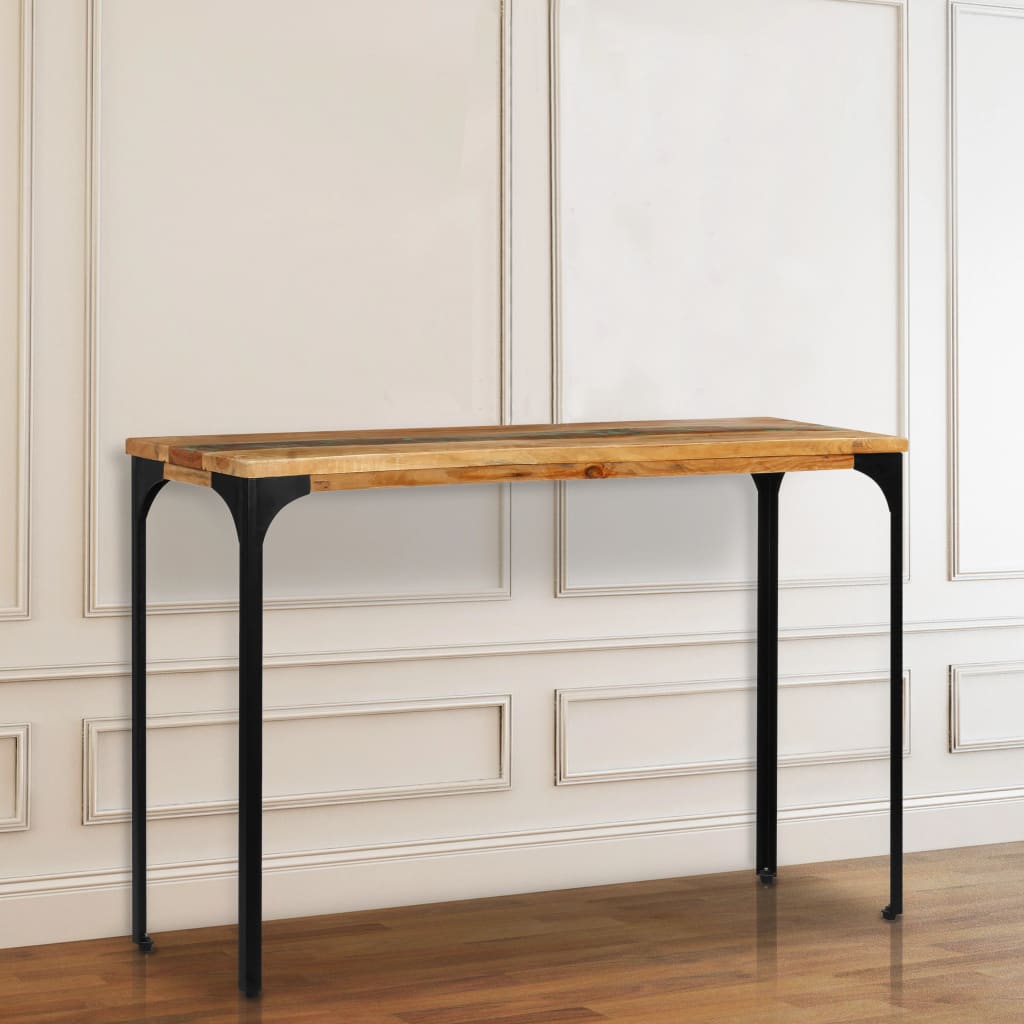 Tavolo Consolle 120x35x76 cm Legno Massello di Recupero - homemem39