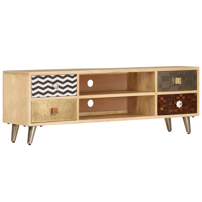 Mobile Porta TV 120x30x40 cm Legno Massello di Mango - homemem39