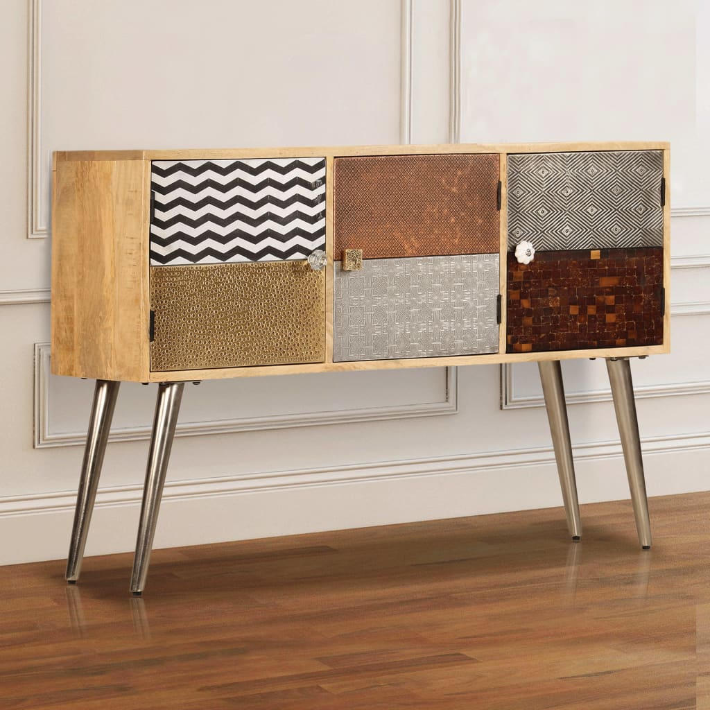 Credenza 120x30x75 cm Legno Massello di Mango - homemem39