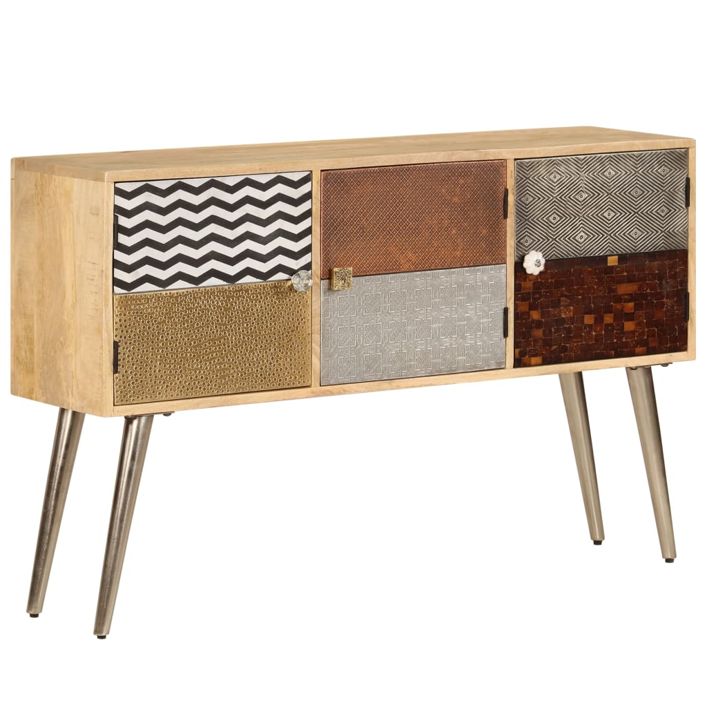 Credenza 120x30x75 cm Legno Massello di Mango - homemem39