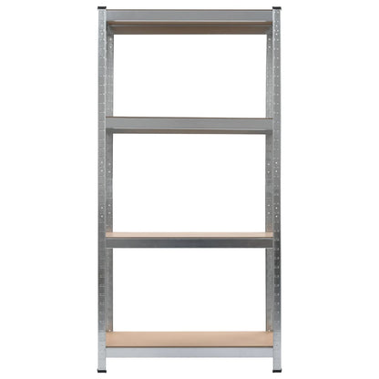 Scaffale Argento 80x40x160 cm Acciaio e MDF - homemem39