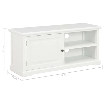 Mobile Porta TV Bianco 90x30x40 cm in Legno - homemem39