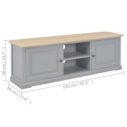 Mobile Porta TV Grigio 120x30x40 cm in Legno - homemem39