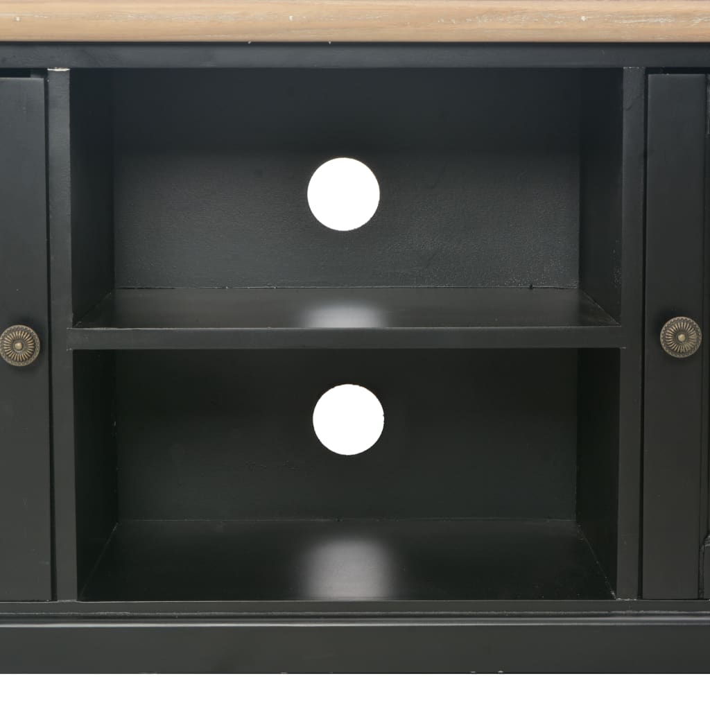 Mobile Porta TV Nero 120x30x40 cm in Legno - homemem39