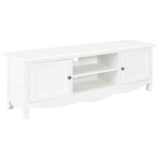 Mobile Porta TV Bianco 120x30x40 cm in Legno - homemem39