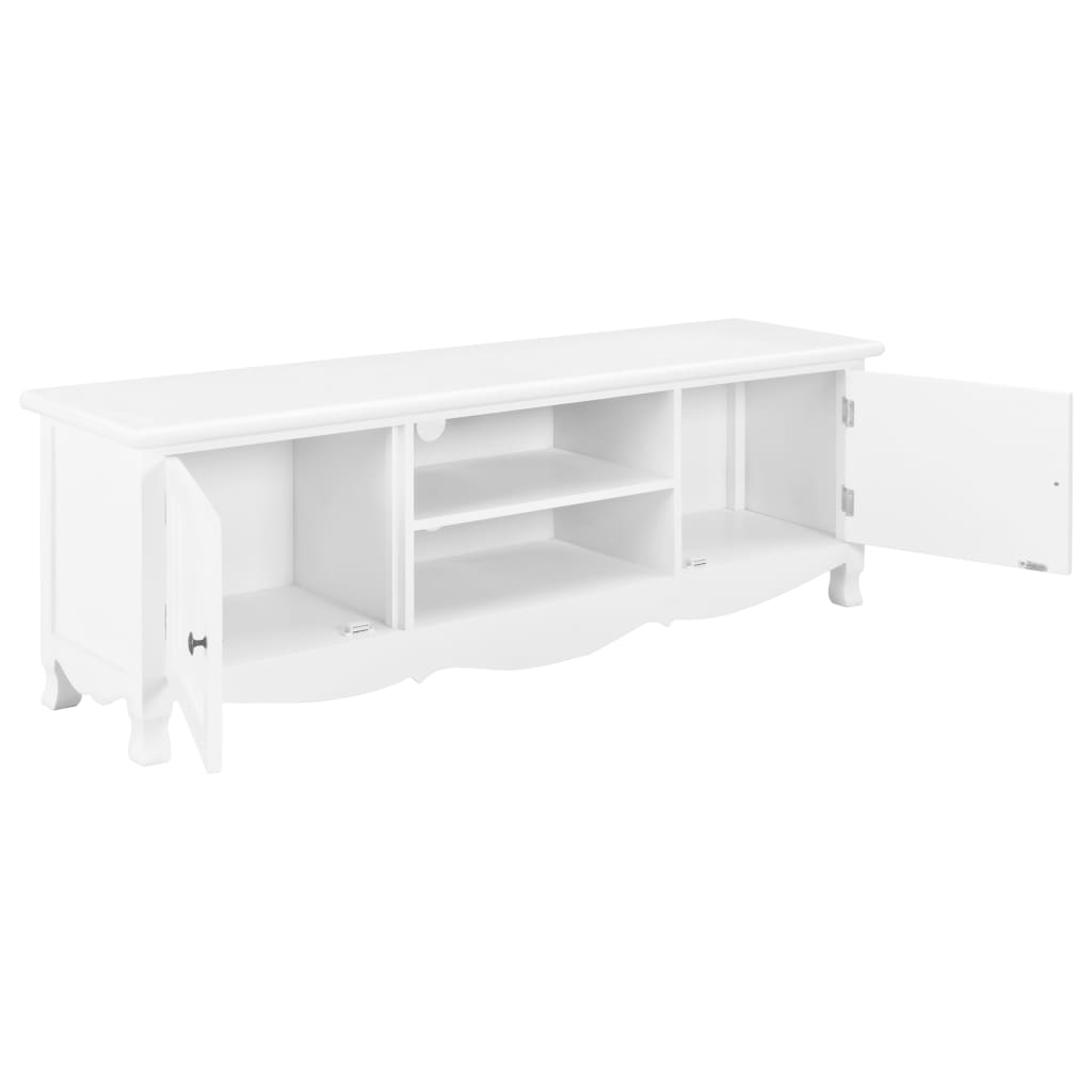 Mobile Porta TV Bianco 120x30x40 cm in Legno - homemem39