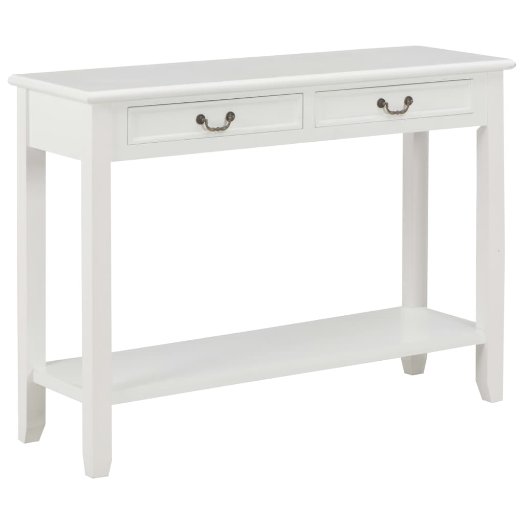 Tavolo Consolle Bianco 110x35x80 cm in Legno - homemem39