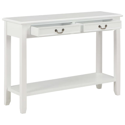 Tavolo Consolle Bianco 110x35x80 cm in Legno - homemem39