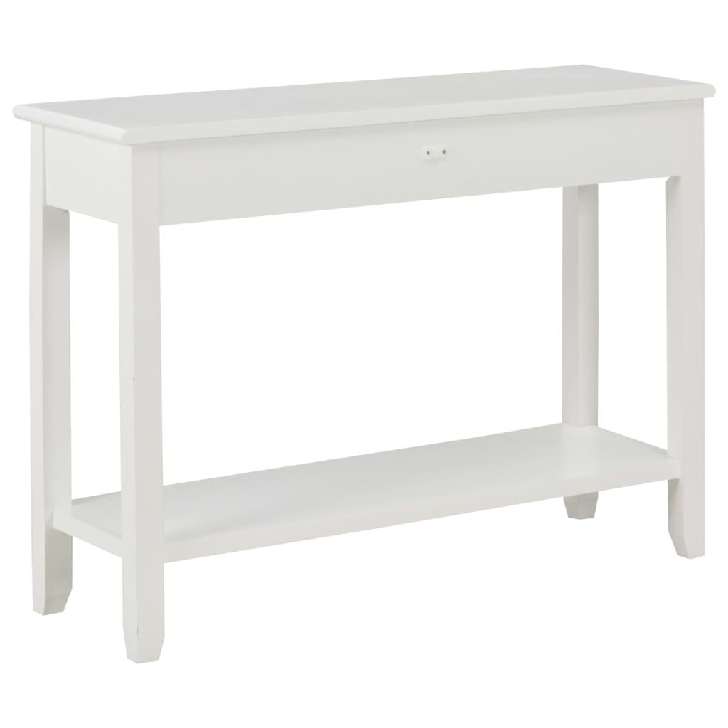 Tavolo Consolle Bianco 110x35x80 cm in Legno - homemem39