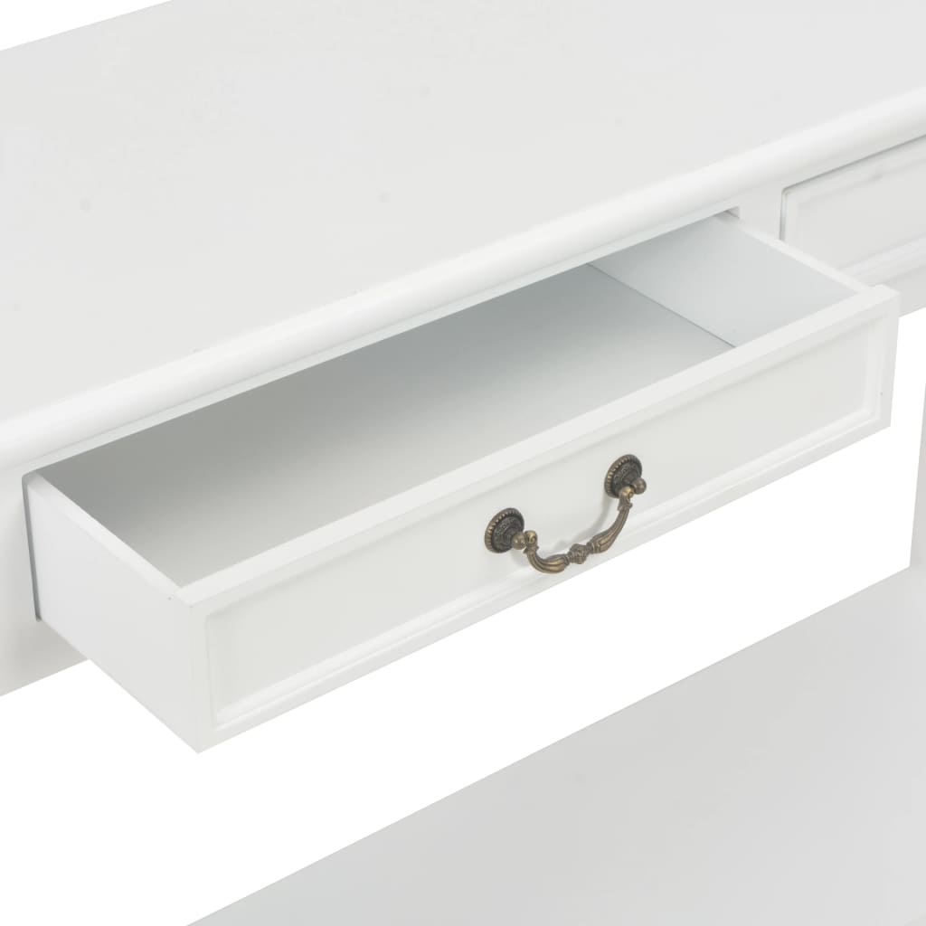 Tavolo Consolle Bianco 110x35x80 cm in Legno - homemem39