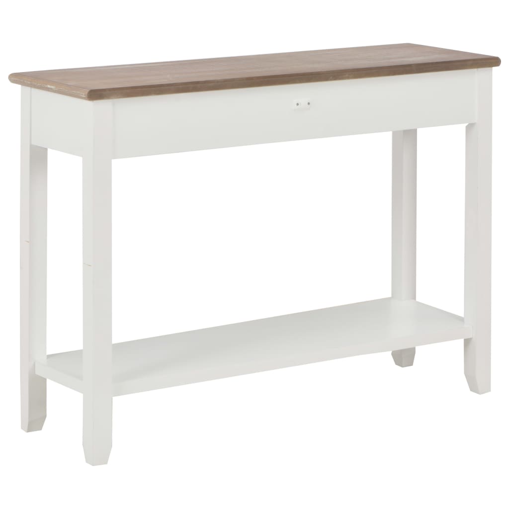 Tavolo Consolle Bianco 110x35x80 cm in Legno - homemem39