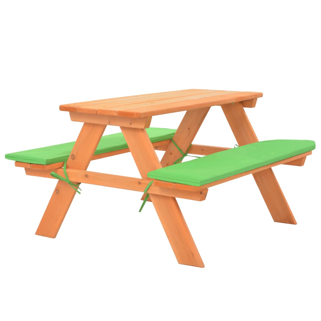 Tavolo e Panche da Picnic 89x79x50 cm Legno Massello di Abete - homemem39