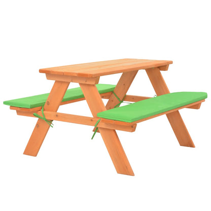 Tavolo e Panche da Picnic 89x79x50 cm Legno Massello di Abete - homemem39